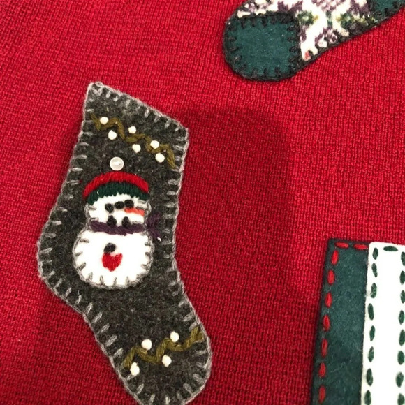 Vintage Woolrich Holiday Red Wool Vest Size Medium - Picture 4 of 7